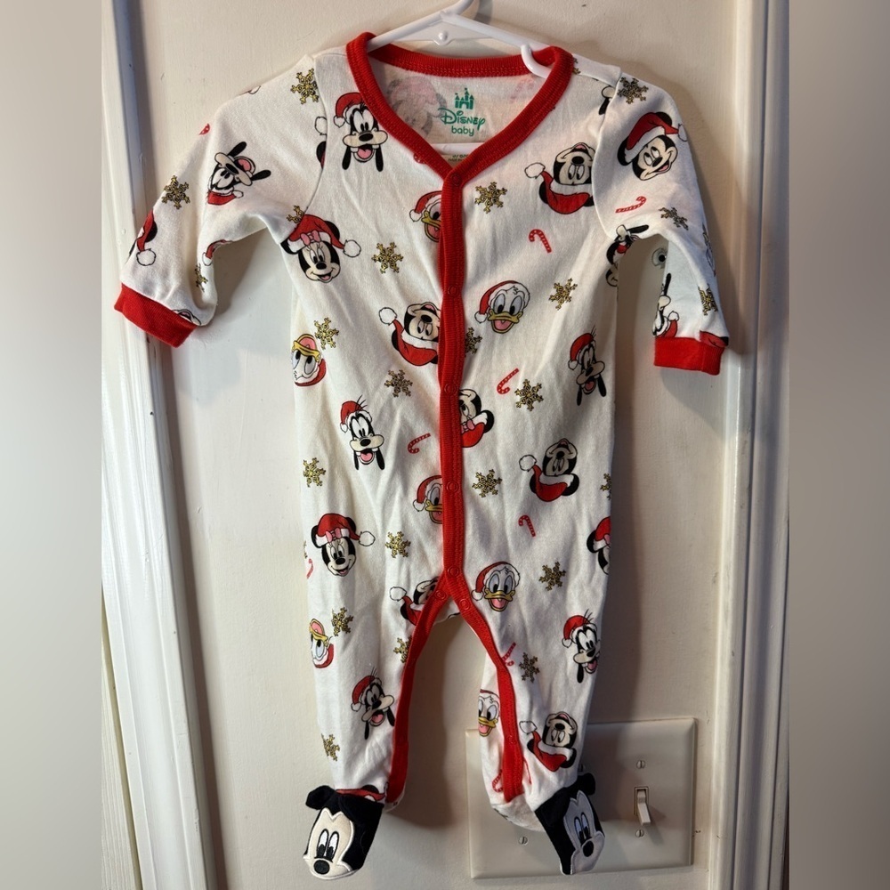 Disney Baby Mickey Mouse & Donald Duck Christmas Romper